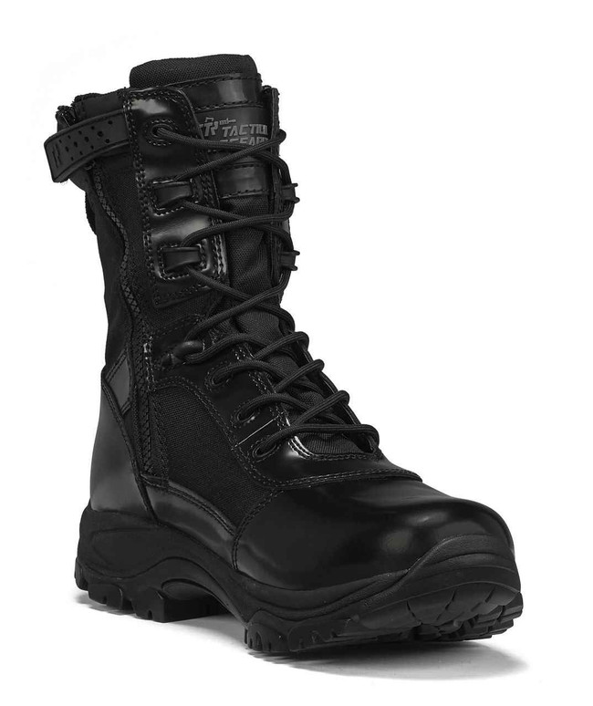 high gloss tactical boots