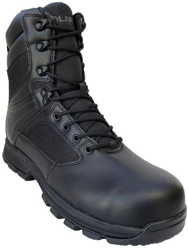 LA Police Gear Sector Black 8 Composite-Toe Boot Side-Zip Duty Boot D8201SZCTBK