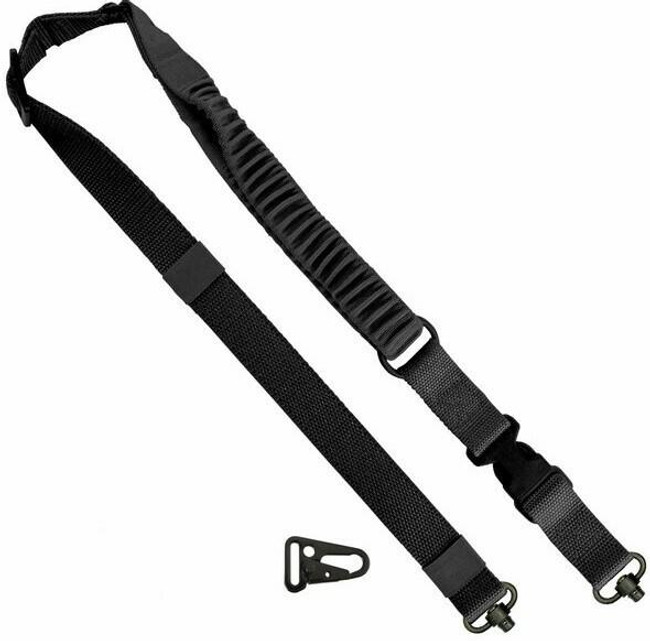  Black 2-to-1 Point Shock Webbing Sling  with QD Swivel 
