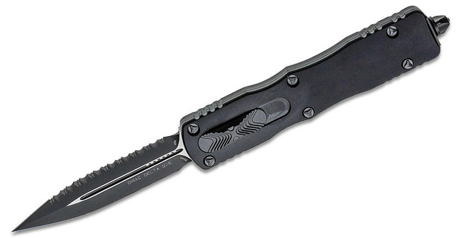 Microtech Dirac Delta Fully Serrated Dual Action Auto OTF Knife