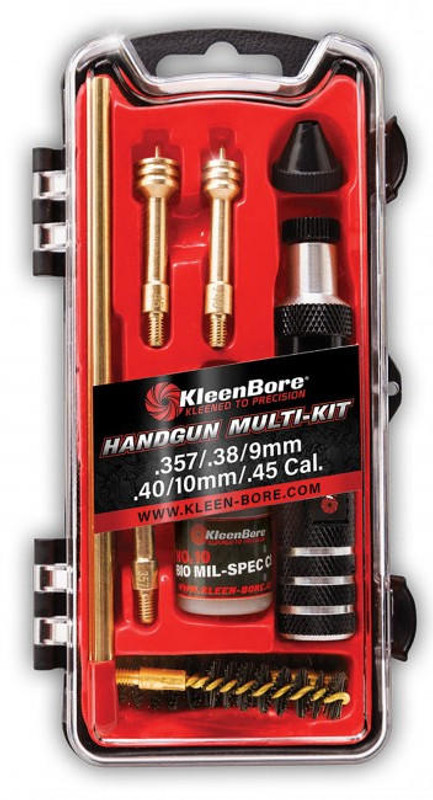 KleenBore Multi-Pistol Kit for .38/9/10mm/.40/.45 Caliber - HMK38-45 - LA Police Gear