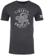 LA Police Gear Liberty or Death T-Shirt - Charcoal - Front