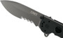 M21 Carson Folder  serrated edge blade close up