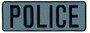 Heros Pride Police Back Patches POLICE-BACK-PATCH -Grey and Black - LA Police Gear