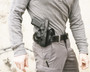 Desantis Speed Scabbard Plain Black Holster - Glock 17, 19, 22, 23, 31, 32, 36 w/ LTG-736 - Right Hand
