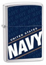 Zippo Brushed Chrome US Navy Lighter 24813 041689248130