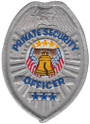 Heros Pride Silver Private Security Officer Badge Patch 0030 - LA Police Gear