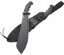 HalfaChance Fixed Blade Survival Parang Machete on top of sheath