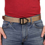 Galco Heavy Duty Flat Dark Earth 1 1/2 Instructors Holster Belt modeled on jeans