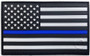 LA Police Gear Thin Blue Line PVC US Flag Patch PATCH-PVC-FLAG_005