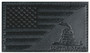 LA Police Gear Black Leather Don't Tread Split Flag Patch  BLDTSFLAGPATCH 840041788938