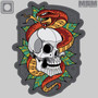 Mil-Spec Monkey Skull Snake PVC Patch 00264  00264-SKULLSNAKE1PVC 