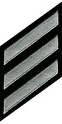 Hero's Pride Hashmarks 5379 Silver Grey on Black Patch  5379-HP 985477415236