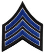 Hero's Pride Sergeant Chevrons - Royal/White/Black  5421S 