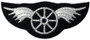 Hero's Pride White Wheel With Wings Patch  X218840B 
