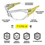 Mechanix Wear Vision Type-V Safety Eyewear - Grey Frame - Smoke Lens  VVS-20AH 781513665619