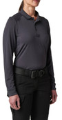 5.11 Tactical Women's Helios Long Sleeve Polo Shirt 32013 - Charcoal