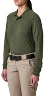 5.11 Tactical Women's Helios Long Sleeve Polo Shirt 32013 - Ranger Green