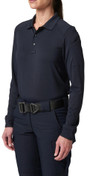 5.11 Tactical Women's Helios Long Sleeve Polo Shirt 32013 - Dark Navy