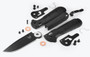 Benchmade 430BK-02 Redoubt Drop-Point Plain Edge Black Grivory Folding Knife  430BK-02 610953211516