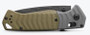 Benchmade 593BK PSK Drop Point Plain Edge Grey/Green G10 Folding Knife  593BK 610953211301