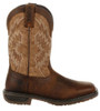 Durango Workhorse Men's Steel Toe Saddle Brown And Peanut Western Work Boot  DDB0184 