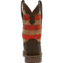 Durango Rebel Men's Dark Brown Vintage Flag Western Boot  DDB0328 