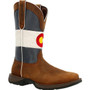 Durango Rebel Men's Bark Brown and Colorado Flag Western Boot  DDB0346 