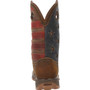 Durango Maverick XP Men's Composite Toe Bark Brown and Flag Western Waterproof Work Boot  DDB0366 