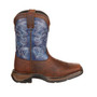 Lil' Durango Big Kid Dark Brown and Blue Western Boot  DWBT053 