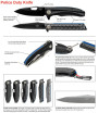 ASP Products  Woven Bones Police Duty Classic Folding Knife  55740 092608557406