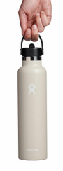 Hydro Flask 24 oz Standard Mouth with Flex Straw Cap - Oat  HDF-DTC-S24FS114 810096851253