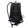 Rothco MOLLE Quickstrike Tactical Hydration Backpack 2930, black tactical hydration backpack with adjustable straps and hydration hose.
