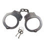 Rothco NIJ Approved Stainless Steel Handcuffs 30094, with a pair of stainless steel handcuffs and two keys for security and law enforcement use.