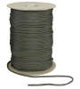 Rothco 600 Foot Spool 550lb Nylon Paracord 600FT, grey nylon paracord wound on a spool with a loose end hanging.