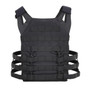 Rothco Lightweight Armor Plate Carrier Vest LAPCV, black tactical plate carrier vest with adjustable straps and MOLLE webbing for armor and equipment attachment.