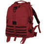 Rothco Large Transport Pack LTP, red tactical backpack with multiple compartments and adjustable straps.