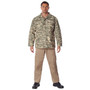 Rothco M-65 Field Jacket M65FJ, camouflage military-style tactical jacket with multiple pockets and durable fabric.