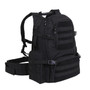 Rothco Multi-Chamber MOLLE Assault Pack MCMAP, black tactical backpack with multiple compartments, MOLLE webbing, and adjustable straps.
