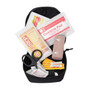 Rothco MOLLE Tactical Trauma Kit MTTK, tactical first aid kit with medical supplies including bandages, scissors, and gauze inside a black pouch.
