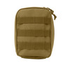 Rothco MOLLE Tactical Trauma Kit MTTK, tan MOLLE tactical trauma bag with multiple MOLLE straps for attaching modular pouches or gear.