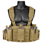 Rothco Operators Tactical Chest Rig OTCR, tactical chest rig with multiple magazine pouches in tan color for military or tactical use.
