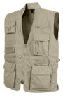 Rothco Plainclothes Concealed Carry Vest PCCV, tactical beige vest with multiple pockets and zippers for concealed firearm storage.