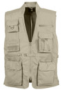 Rothco Plainclothes Concealed Carry Vest PCCV, tactical beige vest with multiple pockets, zippered compartments, and a front snap closure for concealed carry.
