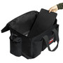 Rothco Police Equipment Bag PEB, tactical black police gear bag with interior compartments and external pockets for law enforcement accessories.