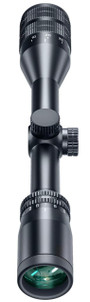 Bushnell 4-12x40 R3 DOA Quick Ballistic Reticle Riflescope, a black adjustable telescopic sight with detailed zoom and reticle dials for precision shooting.