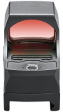 Bushnell RXS-10R Reflex Red Dot Sight, close-up of the sight showing the red-tinted lens and adjustment dial.