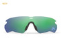 ESS Crossblade NARO Lens Polarized Mirrored Green Sunglasses, with a sleek wraparound design and mirrored green lenses.
