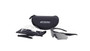 ESS Crossbow 2LS Eye Protection Kit, includes protective eyewear, carrying case, and lens cleaning cloth for outdoor sports and shooting safety.