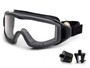 ESS FirePro Structural Safety Goggles, protective eyewear with adjustable strap and interchangeable nosepiece and side shield accessories.